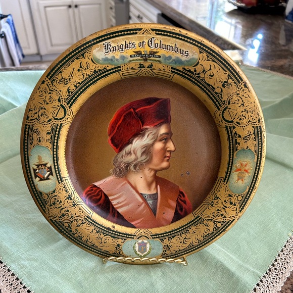 Antique Knights of Columbus Decorative Plate